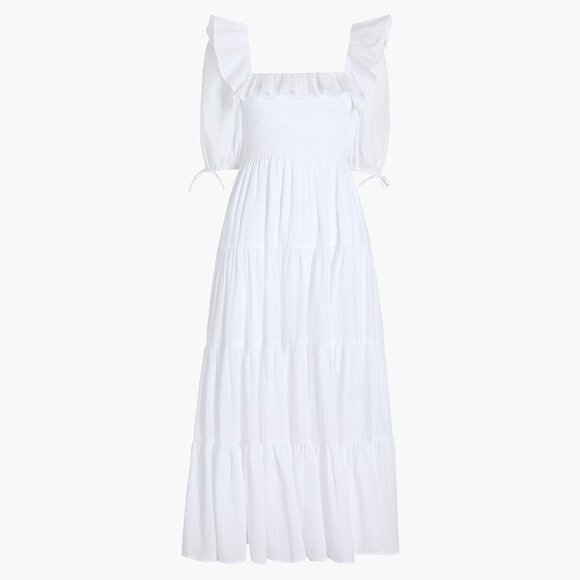 Hill House Dresses & Skirts - Hill House Home The Corinne Nap Dress - White Shadow Stripe Size S